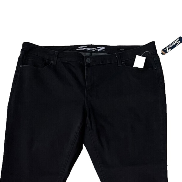 (NWT) Seven7 Women's Skinny Studded Jeans Black Raven Denim Size 24 - Picture 5 of 14